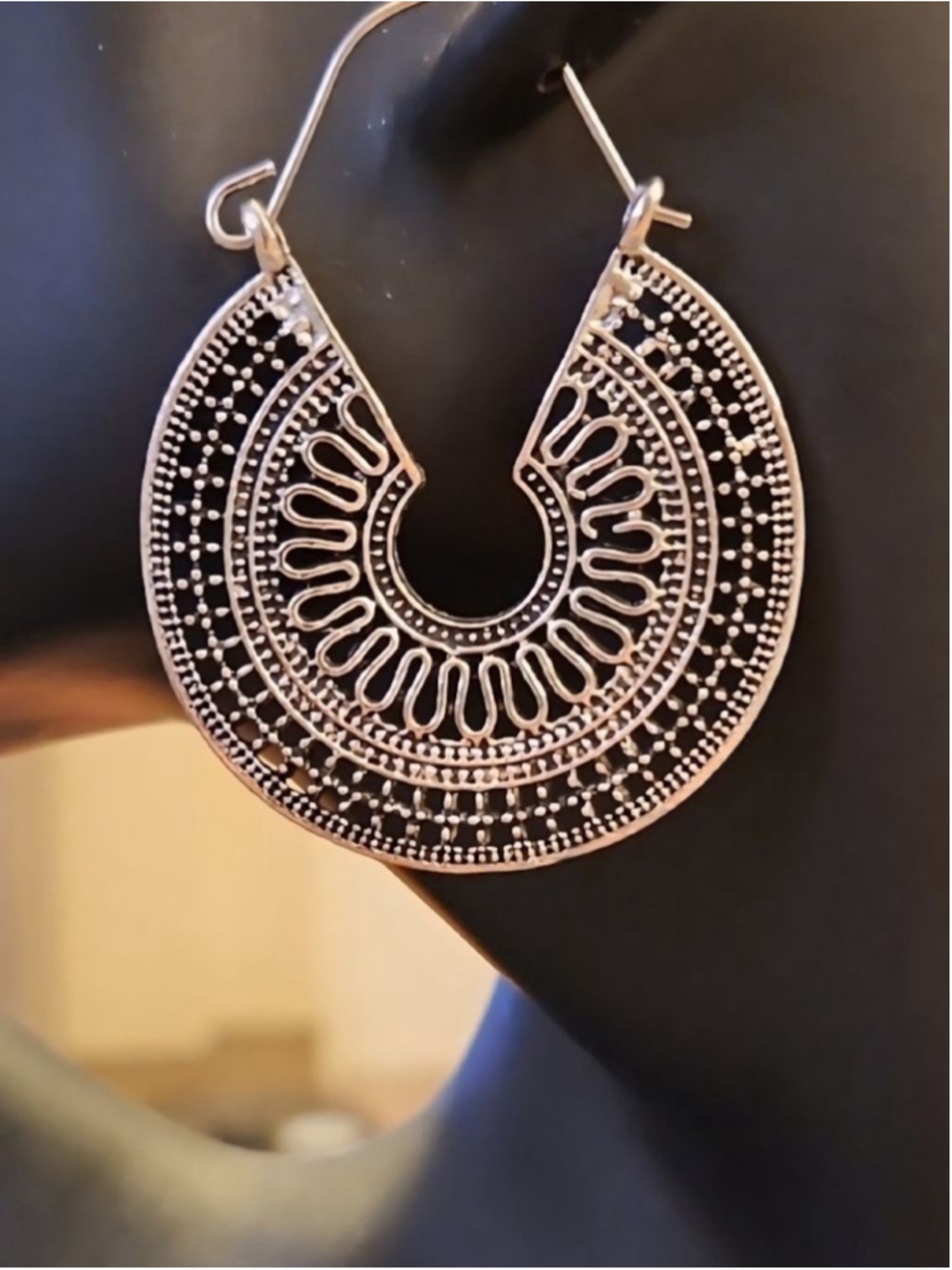 Filigree Crescent Earrings